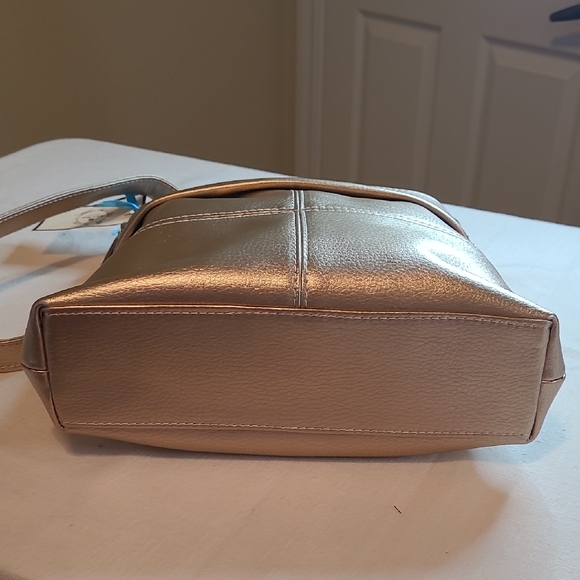 Handmade Rose Gold Women's Leather Crossbody Bag - Picture 4 of 9